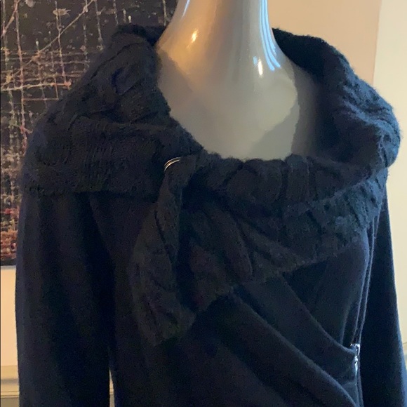 Siste’s Italian Wool Blend Asymmetrical Knit Coat - Picture 7 of 15